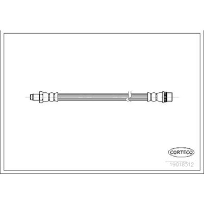 Corteco 19018512 Tubo freno posteriore - Tubo freno Corteco 19018512 Tubo freno posteriore - Tubo freno