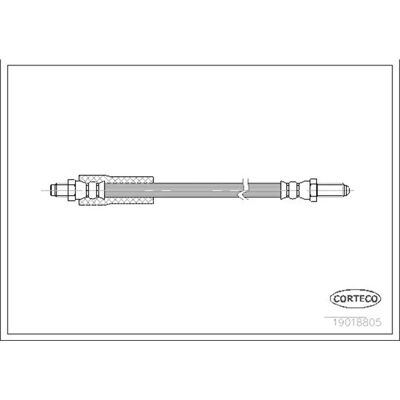 Corteco 19018805 - Fleksibelt bremserør for foraksel Corteco 19018805 - Fleksibelt bremserør for foraksel