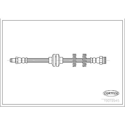 Corteco Model 19019945 - Forbremse slange til Fiat Palio Corteco Model 19019945 - Forbremse slange til Fiat Palio