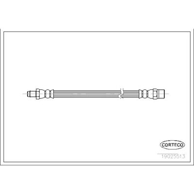 Corteco 19025513 Bremseslange - Bagaksel 478mm Corteco 19025513 Bremseslange - Bagaksel 478mm