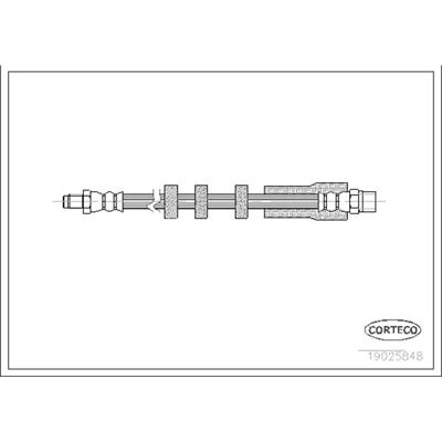 Corteco 19025848 σωλήνας φρένου - Πίσω άξονας 270mm Volvo Corteco 19025848 σωλήνας φρένου - Πίσω άξονας 270mm Volvo