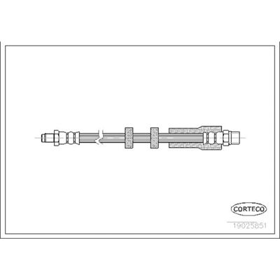 Corteco 19025851 Furtun de frână - Axul față Corteco 19025851 Furtun de frână - Axul față