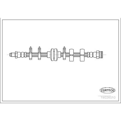 Corteco 19026010 Fleksibel bremse slange - Bremse slange Corteco 19026010 Fleksibel bremse slange - Bremse slange