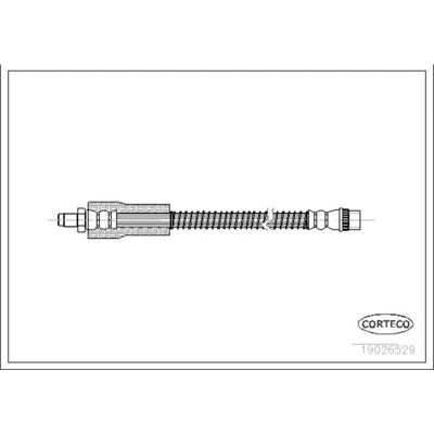 Corteco Bremse Slange - 320mm foran for Opel Insignia, Renault Clio, Twingo Corteco Bremse Slange - 320mm foran for Opel Insignia, Renault Clio, Twingo