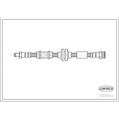 Corteco 19034340 Fleksibelt bremserør for foran - Bremserør Corteco 19034340 Fleksibelt bremserør for foran - Bremserør