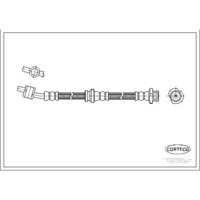 Corteco Model Nissan Furtun de Frână Dreapta - Piesă de Frână Corteco Model Nissan Furtun de Frână Dreapta - Piesă de Frână