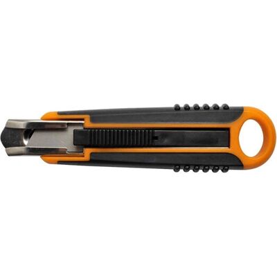 Fiskars Universalmesser - Sicherheitsauto-Rückzug - Schwarz/Orange - 18mm Fiskars Universalmesser - Sicherheitsauto-Rückzug - Schwarz/Orange - 18mm