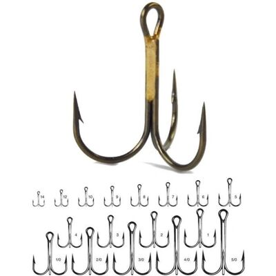 Vmc 9649 Triple Fish Hook - Fishing Hooks Vmc 9649 Triple Fish Hook - Fishing Hooks
