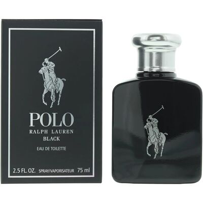 Ralph Lauren Polo Black Eau De Toilette - 75ml / 2.5oz - Parfum masculin sophistiqué - Publicité Ralph Lauren Polo Black Eau De Toilette - 75ml / 2.5oz - Parfum masculin sophistiqué - Publicité