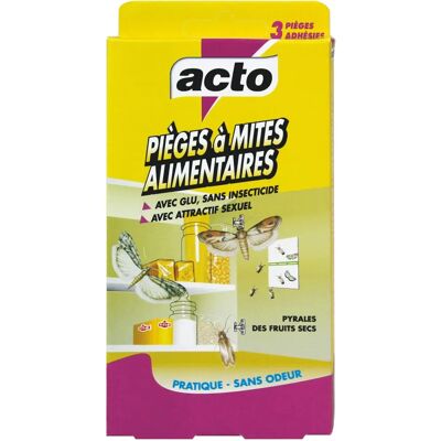 Piège à mites alimentaires Acto - Efficacité 6 semaines - Publicité Piège à mites alimentaires Acto - Efficacité 6 semaines - Publicité