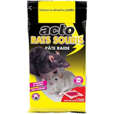 Appât Rats et Souris Acto - 150g - Publicité Appât Rats et Souris Acto - 150g - Publicité