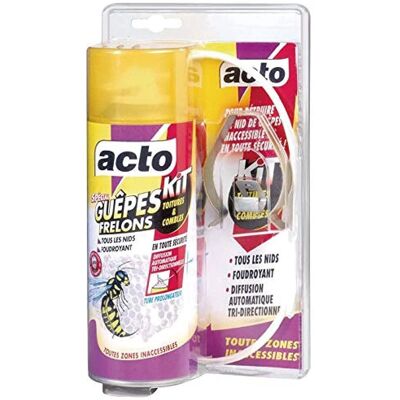Kit aérosol ACTO spécial guêpes et frelons - Publicité Kit aérosol ACTO spécial guêpes et frelons - Publicité