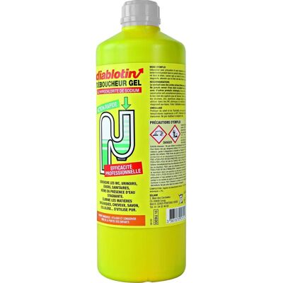 Diablotin Gel Déboucheur 1L - Nettoyeur de canalisation - Publicité Diablotin Gel Déboucheur 1L - Nettoyeur de canalisation - Publicité