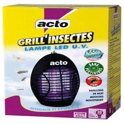 LAMPE UV ACTO Insectes - Piège à Insectes - 12 LED - Publicité LAMPE UV ACTO Insectes - Piège à Insectes - 12 LED - Publicité