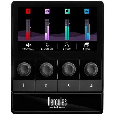 Hercules Stream 100 - Benutzerfreundlicher Audio-Controller für Streaming Hercules Stream 100 - Benutzerfreundlicher Audio-Controller für Streaming