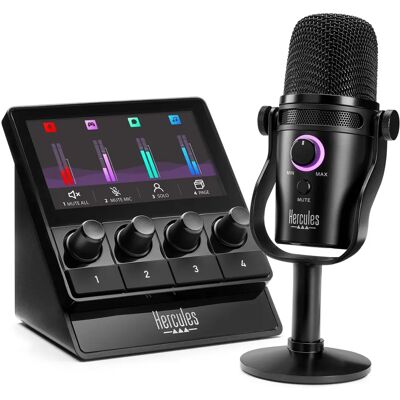 Hercules Mikrofon & Steuerzentrale - Streaming Starter Kit Hercules Mikrofon & Steuerzentrale - Streaming Starter Kit