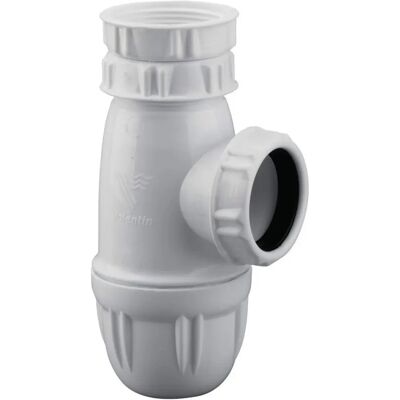 Siphon réglable pour évier - 40mm sortie - Plastique - Blanc - Publicité Siphon réglable pour évier - 40mm sortie - Plastique - Blanc - Publicité