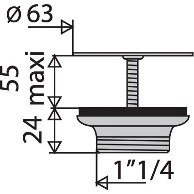 Valentin Griglia di scarico - Plastica - 63mm Valentin Griglia di scarico - Plastica - 63mm