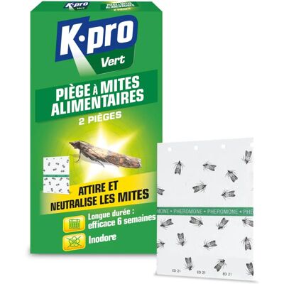 Pièges à mites alimentaires KAPO VERT - Lot de 2 - Publicité Pièges à mites alimentaires KAPO VERT - Lot de 2 - Publicité