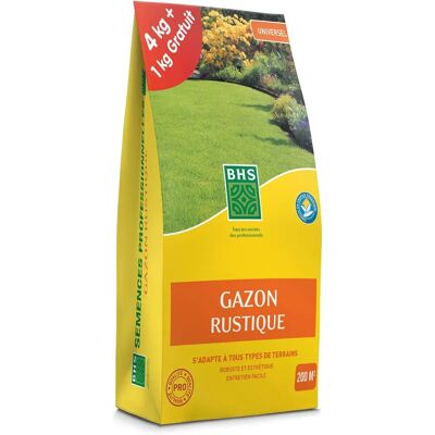 Graines de gazon rustique BHS - 5kg avec gratuit - Publicité Graines de gazon rustique BHS - 5kg avec gratuit - Publicité