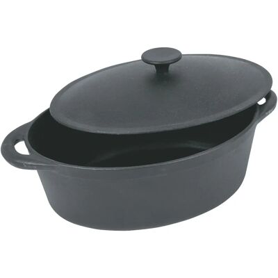 Cocotte en Fonte Noire Crealys Ø 37 cm - 9 L - Durable & Polyvalente Cocotte en Fonte Noire Crealys Ø 37 cm - 9 L - Durable & Polyvalente