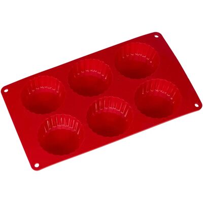 Moule en silicone Crealys 512283 - Pour 6 gâteaux Moule en silicone Crealys 512283 - Pour 6 gâteaux