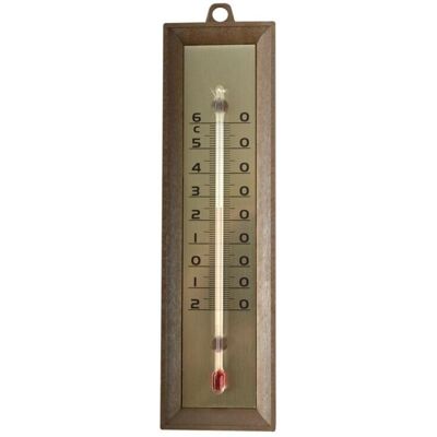 Thermomètre Stil - 155x42mm - Plastique imitation bois - Plaque en aluminium - Publicité Thermomètre Stil - 155x42mm - Plastique imitation bois - Plaque en aluminium - Publicité
