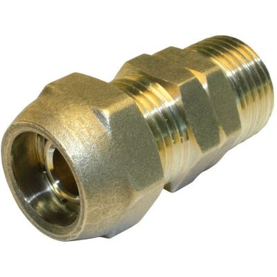 QUICK PLOMBERIE Manguito de compresión de latón m 15 x 21 - Messing-Druckmuffe - Fitting QUICK PLOMBERIE Manguito de compresión de latón m 15 x 21 - Messing-Druckmuffe - Fitting