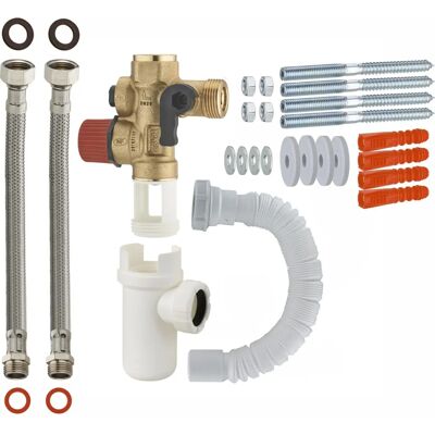 Kit de calentador de agua Quick Plomberie con grupo de seguridad y sifón Kit de calentador de agua Quick Plomberie con grupo de seguridad y sifón