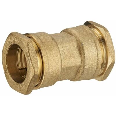 QUICK PLOMBERIE Messing-Verbinder - 25mm - Für PE-Rohre QUICK PLOMBERIE Messing-Verbinder - 25mm - Für PE-Rohre