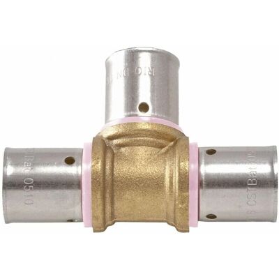 QUICK PLOMBERIE - D.12 Crimped Tee - Messing - Vercrimpt QUICK PLOMBERIE - D.12 Crimped Tee - Messing - Vercrimpt