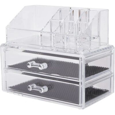Organizator de Birou Transparent Ordinare&Co - 2 Compartimente Organizator de Birou Transparent Ordinare&Co - 2 Compartimente