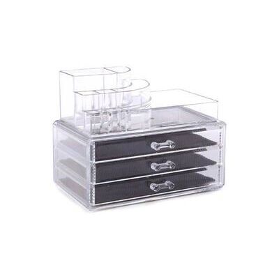 Ordinare&Co Transparent Cosmetic Organizer - 3 Drawers Ordinare&Co Transparent Cosmetic Organizer - 3 Drawers