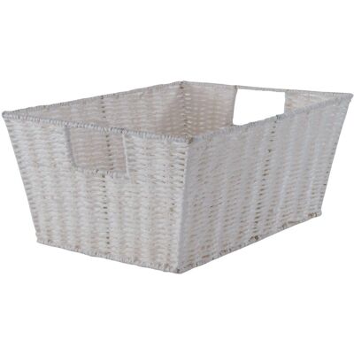 Cesto de Armazenamento Compactor Etna - Branco - 31x24x14 cm Cesto de Armazenamento Compactor Etna - Branco - 31x24x14 cm