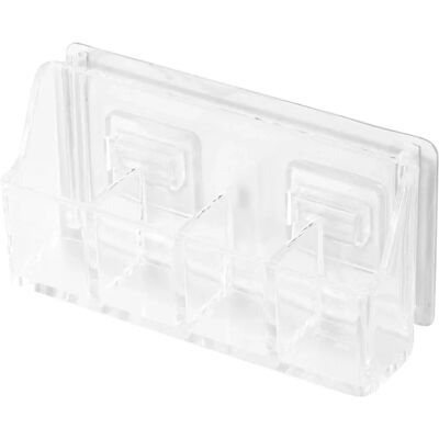 Compactor Scatola di stoccaggio trasparente autoadesiva 12x3.7x0.6 cm Compactor Scatola di stoccaggio trasparente autoadesiva 12x3.7x0.6 cm