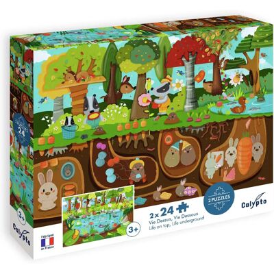 SentoSphere 7704 Puzzle - Tiere, 24 Stück, Doppelseite SentoSphere 7704 Puzzle - Tiere, 24 Stück, Doppelseite