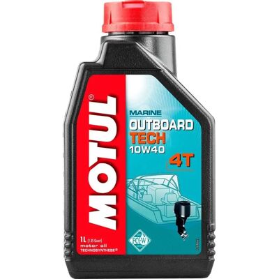 Huile Motul Outboard Tech 4T 10W-40 - 5L Lubrifiant marin synthétique - Hors-bord / Sterndrive - NMMA FC-W Huile Motul Outboard Tech 4T 10W-40 - 5L Lubrifiant marin synthétique - Hors-bord / Sterndrive - NMMA FC-W