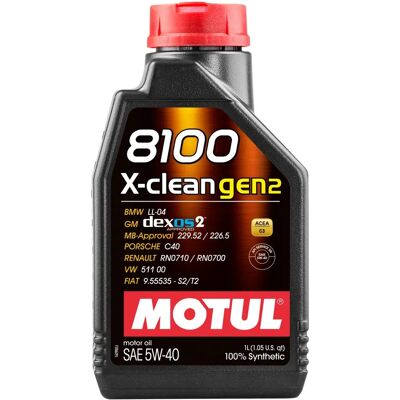 Motul 8100 X-CLEAN GEN2 5W-40 - Motorolie Motul 8100 X-CLEAN GEN2 5W-40 - Motorolie