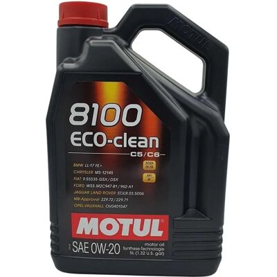 Motul 8100 Eco-clean 0W-20 5I Motoröl - Motoröl Motul 8100 Eco-clean 0W-20 5I Motoröl - Motoröl