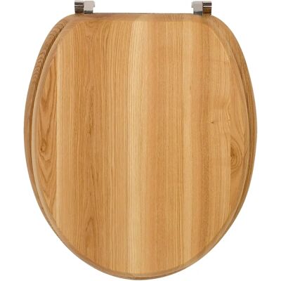 Wirquin Montreal WC-Abdeckung - Holzoptik - Chrombeschläge aus Messing - Standardgröße Wirquin Montreal WC-Abdeckung - Holzoptik - Chrombeschläge aus Messing - Standardgröße