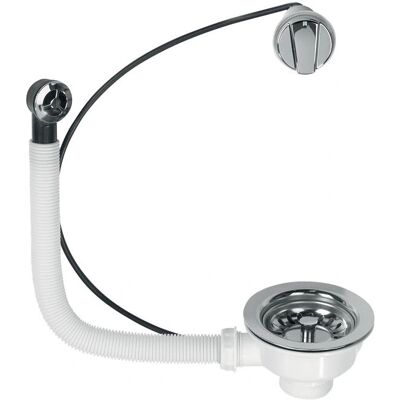 Wirquin 30718723 Évier à 1 bac - Inox, blanc Wirquin 30718723 Évier à 1 bac - Inox, blanc