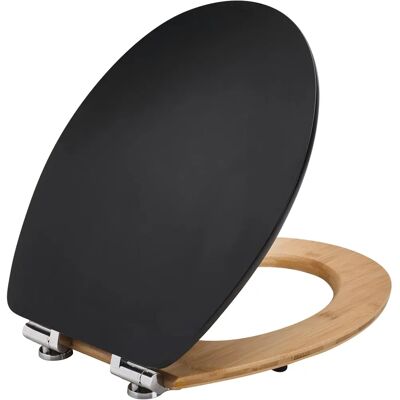 WIRQUIN 20722708 - Bamboe toiletbril, zwart - Toiletzitting WIRQUIN 20722708 - Bamboe toiletbril, zwart - Toiletzitting