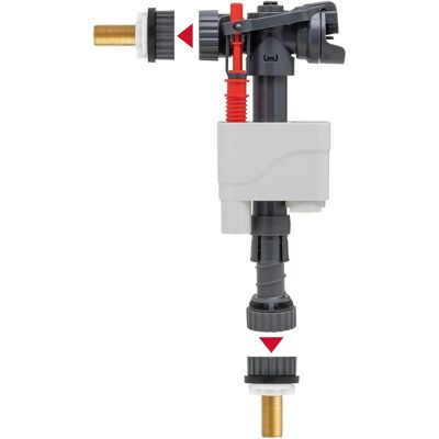 Válvula boia universal Wirquin - Ajustável para abastecimento lateral ou inferior - Torneira Válvula boia universal Wirquin - Ajustável para abastecimento lateral ou inferior - Torneira