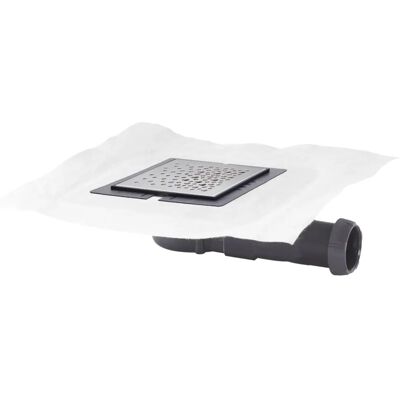 Wirquin - 30722051 30723968 - Wykonany ze stali nierdzewnej odpływ prysznicowy z grillem - Płaski, prostokątny design Wirquin - 30722051 30723968 - Wykonany ze stali nierdzewnej odpływ prysznicowy z grillem - Płaski, prostokątny design
