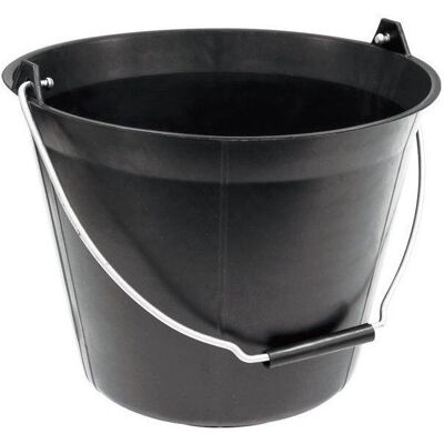 Secchio in Plastica Nera Taliaplast - 11L - Secchielli & Pile Secchio in Plastica Nera Taliaplast - 11L - Secchielli & Pile