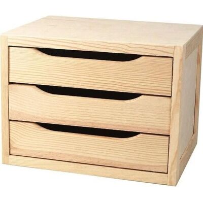 Bloc de tiroirs en pin Servary - 3 tiroirs - 39x30x29.5 cm - Publicité Bloc de tiroirs en pin Servary - 3 tiroirs - 39x30x29.5 cm - Publicité