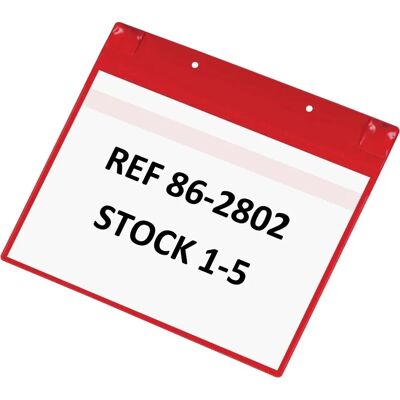 Tarifold Pochette d'Identification A4 - Rouge - PVC, Magnétique, Pack de 5 - Publicité Tarifold Pochette d'Identification A4 - Rouge - PVC, Magnétique, Pack de 5 - Publicité