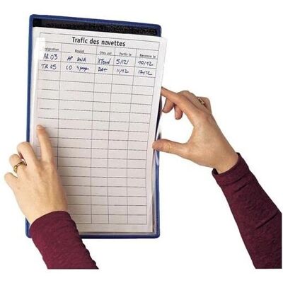 Support de documents TARIFOLD - A4 Bleu avec cadre en fil d'acier - Pack de 5 - Publicité Support de documents TARIFOLD - A4 Bleu avec cadre en fil d'acier - Pack de 5 - Publicité