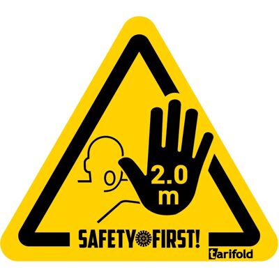 Tarifold Autocollant d'Alerte 'Safety First' - 150x170mm - 4 Pièces Tarifold Autocollant d'Alerte 'Safety First' - 150x170mm - 4 Pièces