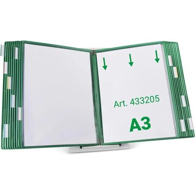 Tarifold Sichttafelsystem - Grün, DIN A3, Erweiterbar, 20 Sichttafeln Tarifold Sichttafelsystem - Grün, DIN A3, Erweiterbar, 20 Sichttafeln